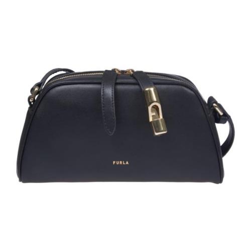 Zwarte Goccia Schoudertas Furla , Black , Dames