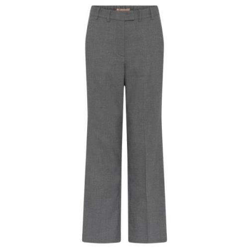 Hoge Taille Wijde Pijp Broek Gustav , Gray , Dames