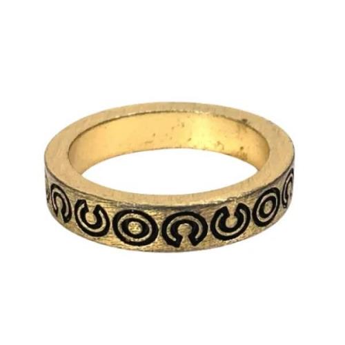 Pre-owned Metal rings Chanel Vintage , Yellow , Unisex