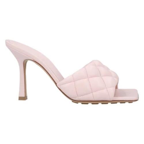 Leather sandals Bottega Veneta , Pink , Dames