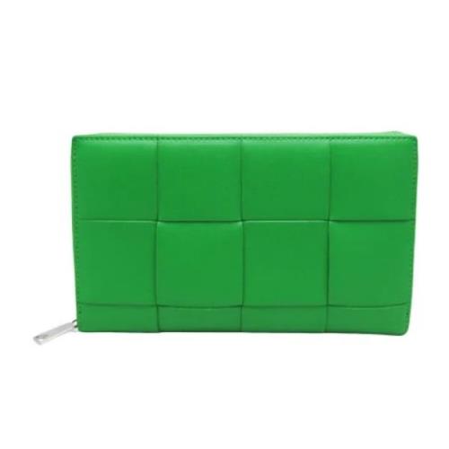 Pre-owned Leather wallets Bottega Veneta Vintage , Green , Dames