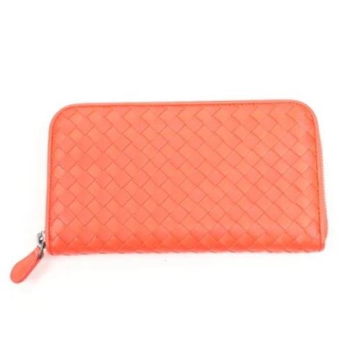 Pre-owned Leather wallets Bottega Veneta Vintage , Red , Dames