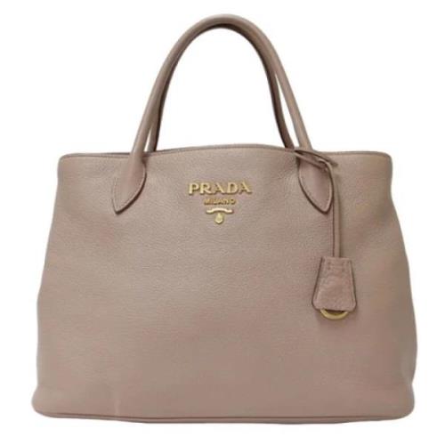 Pre-owned Leather totes Prada Vintage , Beige , Dames