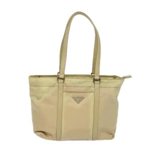 Pre-owned Fabric totes Prada Vintage , Beige , Dames