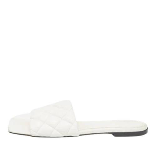 Pre-owned Leather flats Bottega Veneta Vintage , White , Dames