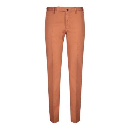 Slim Fit Bruine Broek Incotex , Brown , Heren