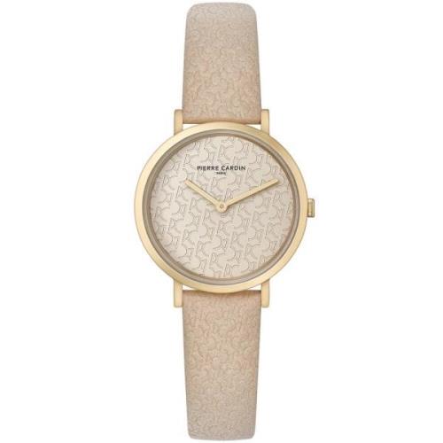 Beige Dames Quartz Analoog Horloge Pierre Cardin , Beige , Dames