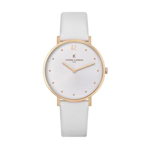 Wit Dames Quartz Analoog Horloge Pierre Cardin , White , Dames