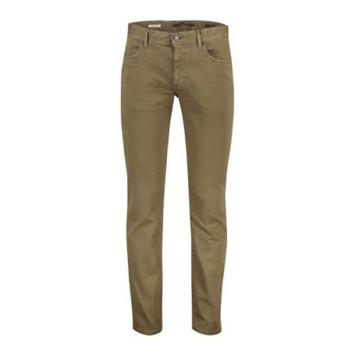 Slim Fit Winter Jeans Bruin Alberto , Beige , Heren