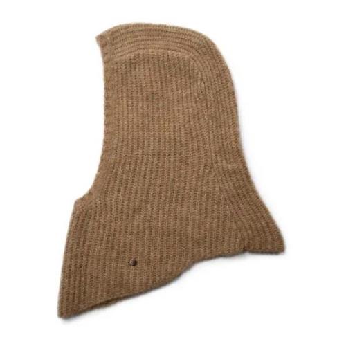 Zachte Gebreide Balaclava Hoed Accessoire MOS Mosh , Brown , Dames