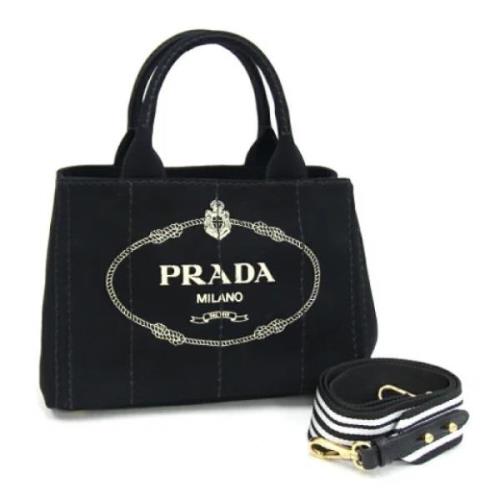 Pre-owned Canvas prada-bags Prada Vintage , Black , Dames