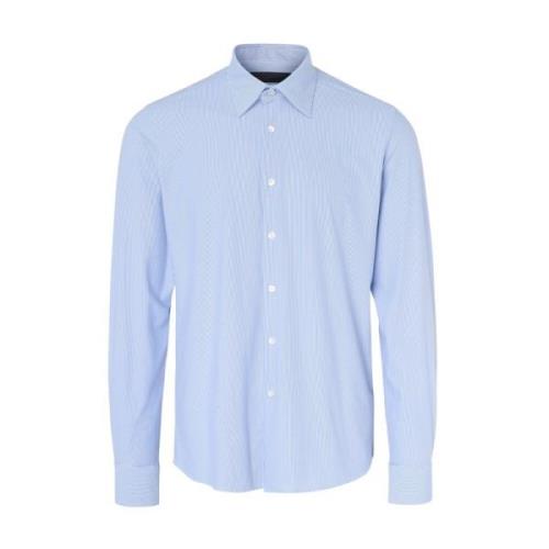 Gestreept Oxford Overhemd Wit Blauw RRD , Blue , Heren