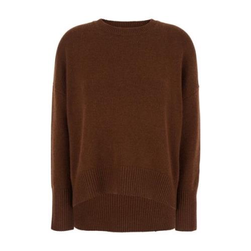 Bruine Cashmere Sweater U-Hals Lisa Yang , Brown , Dames