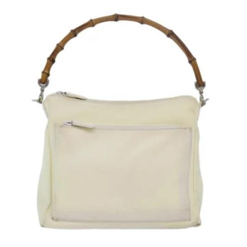 Pre-owned Fabric gucci-bags Gucci Vintage , White , Dames