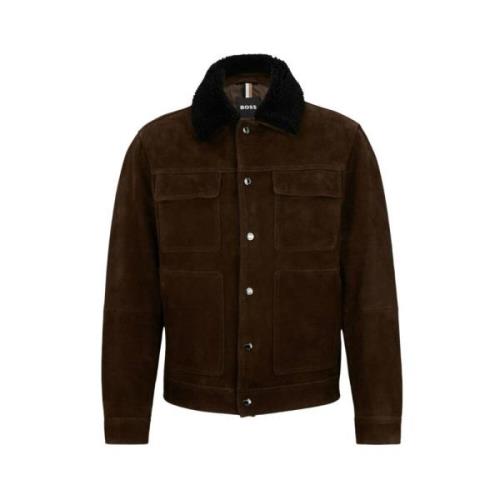 Modieuze Herenjas Hugo Boss , Brown , Heren