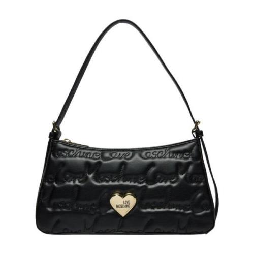 Zwarte PU Schoudertas Jc4126Pp1Llj Love Moschino , Black , Dames