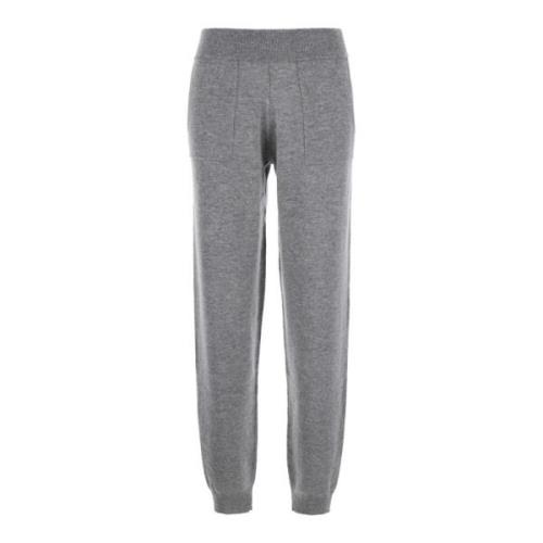 Kasjmier Wol Broek Grijs Allude , Gray , Dames