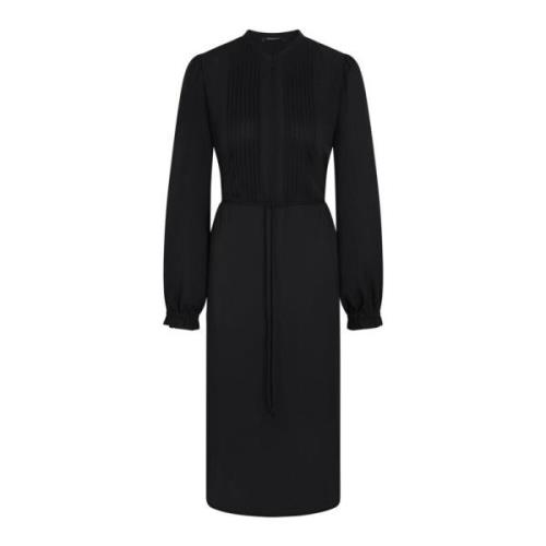 Elegante Zwarte Jurk met Pofmouwen Bruuns Bazaar , Black , Dames