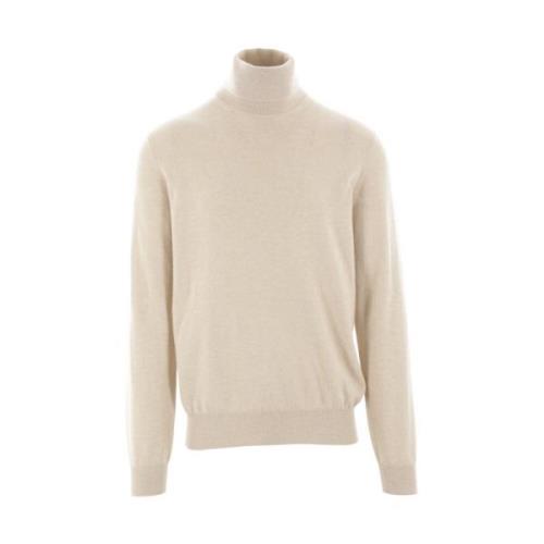 Kasjmier Natuur Melange Sweaters Gemaakt in Italië Loro Piana , Beige ...