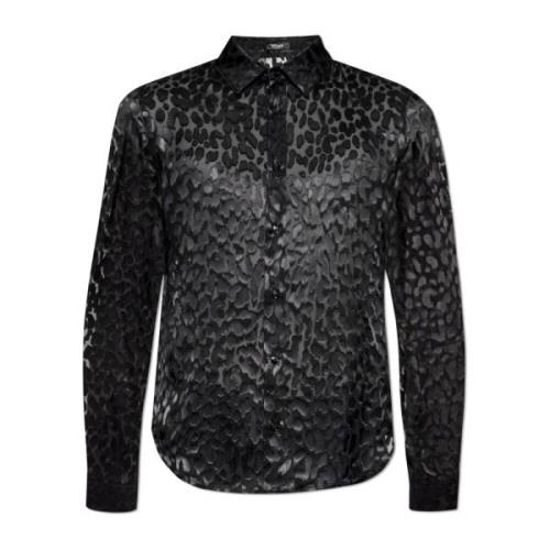 Transparante shirt Versace , Black , Heren