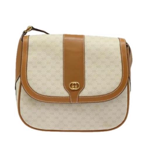 Pre-owned Canvas gucci-bags Gucci Vintage , Beige , Dames