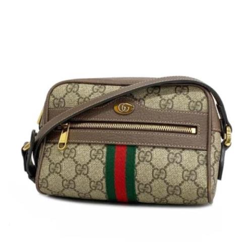 Pre-owned Plastic shoulder-bags Gucci Vintage , Brown , Dames