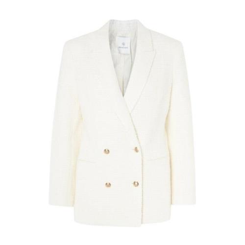 Ivory Jasmine Blazer Klassieke Stijl Anine Bing , White , Dames