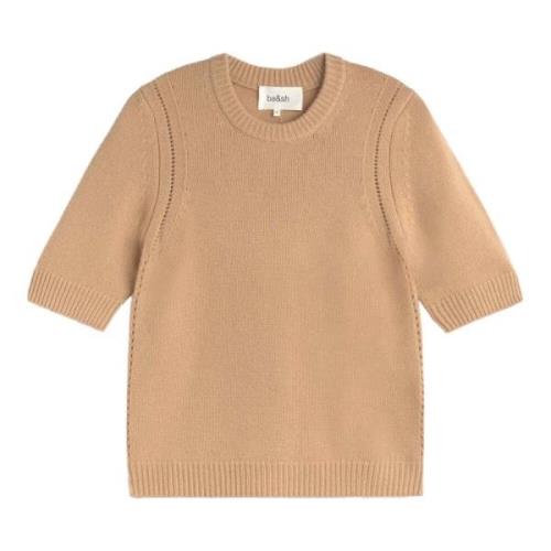 Kasjmier Trui met Geribbelde Details Ba&Sh , Beige , Dames