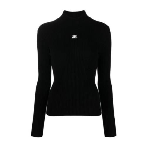 Zwarte Sweatshirt Aw24 Damesmode Courrèges , Black , Dames