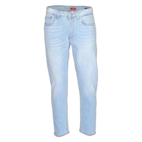 Blauwe Rits Heren Jeans Veel Zakken Liu Jo , Blue , Heren