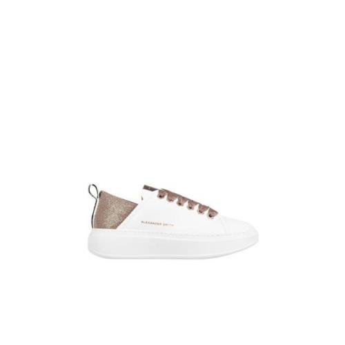 Wit Licht Brons Sportieve Sneakers Alexander Smith , White , Dames