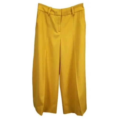 Pre-owned Polyester bottoms Oscar De La Renta Pre-owned , Yellow , Dam...