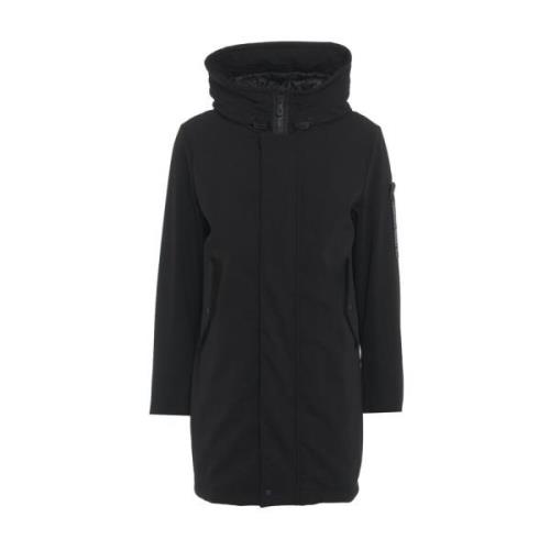 Zwarte Drielagige Parka Aw24 Peuterey , Black , Heren