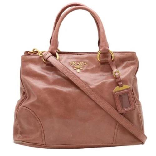 Pre-owned Leather totes Prada Vintage , Pink , Dames