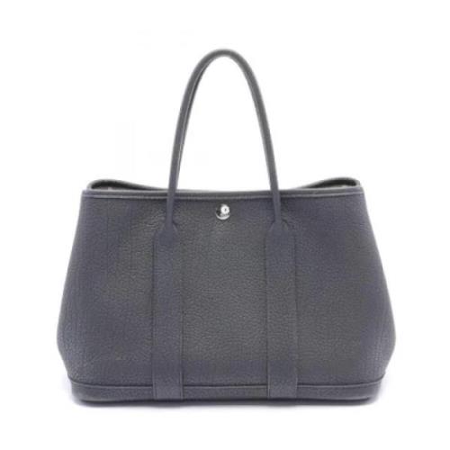 Pre-owned Leather totes Hermès Vintage , Gray , Dames