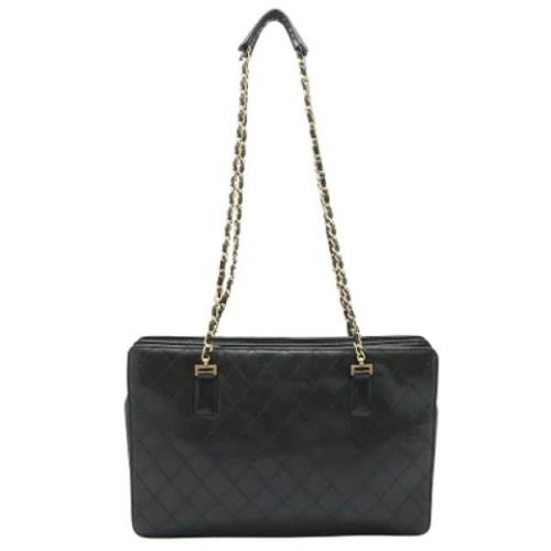 Pre-owned Leather chanel-bags Chanel Vintage , Black , Dames