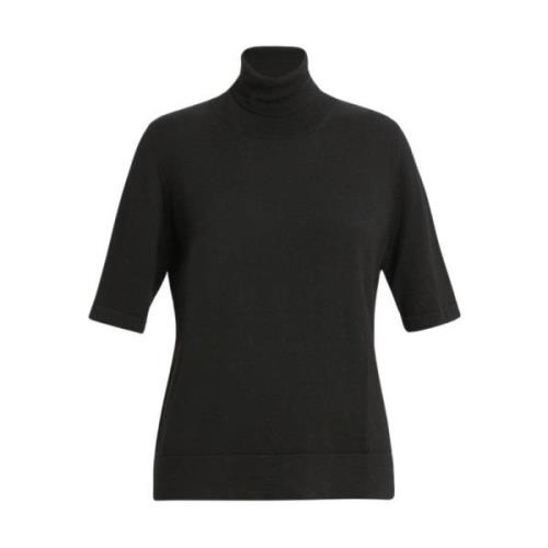 Tijdloze Stijlvolle Gebreide Polo Sweater Marina Rinaldi , Black , Dam...