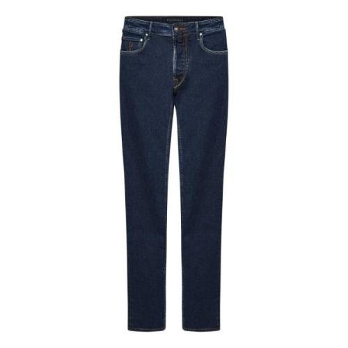 Slim Fit Blauwe Jeans Hand Picked , Blue , Heren