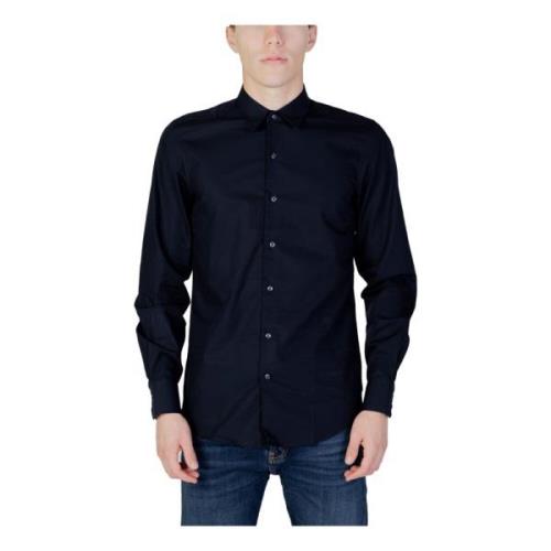 Blauwe Klassieke Knoopshirt Antony Morato , Blue , Heren