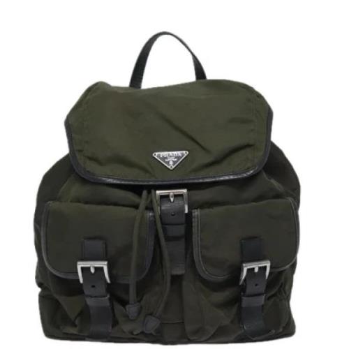 Pre-owned Fabric backpacks Prada Vintage , Green , Dames