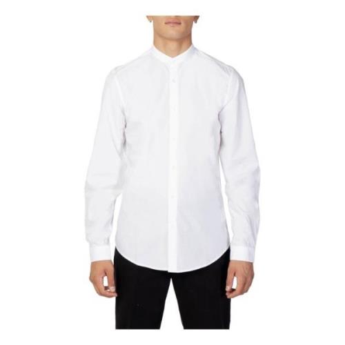 Witte Mandarin Kraag Katoenen Overhemd Antony Morato , White , Heren