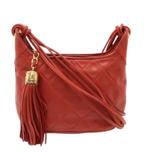 Pre-owned Leather chanel-bags Chanel Vintage , Red , Dames