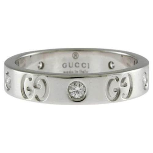 Pre-owned White Gold rings Gucci Vintage , Gray , Dames