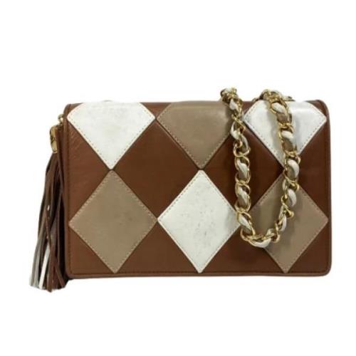 Pre-owned Leather chanel-bags Chanel Vintage , Brown , Dames