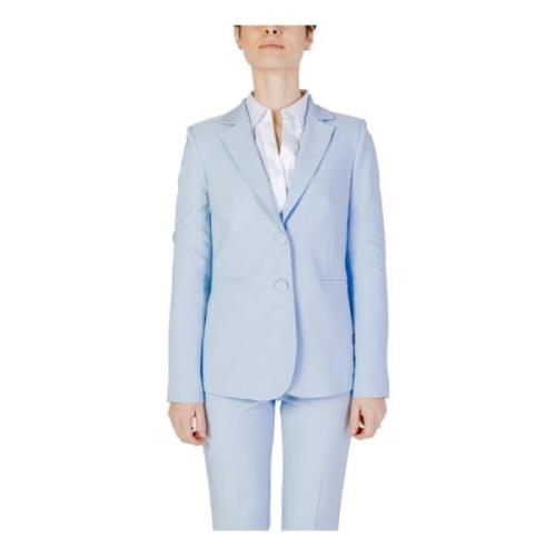 Lichtblauwe V-hals Blazer Sandro Ferrone , Blue , Dames