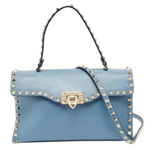 Pre-owned Leather handbags Valentino Vintage , Blue , Dames