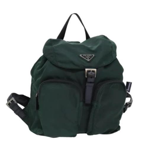 Pre-owned Fabric backpacks Prada Vintage , Green , Unisex