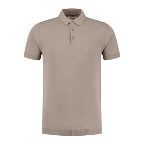 Essential Knitwear Polo Bruin Heren Pure Path , Brown , Heren