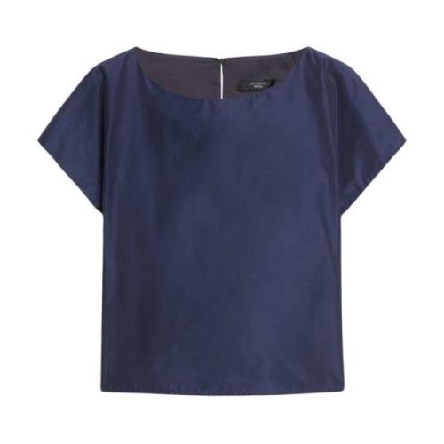 Vierkante hals Kimono mouw blouse Max Mara Weekend , Blue , Dames