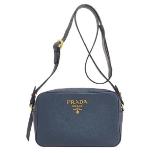 Pre-owned Leather prada-bags Prada Vintage , Blue , Dames